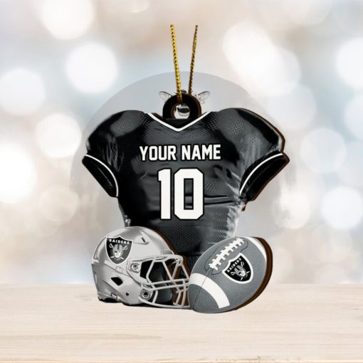 Las Vegas Raiders NFL Sport Ornament Custom Name And Number