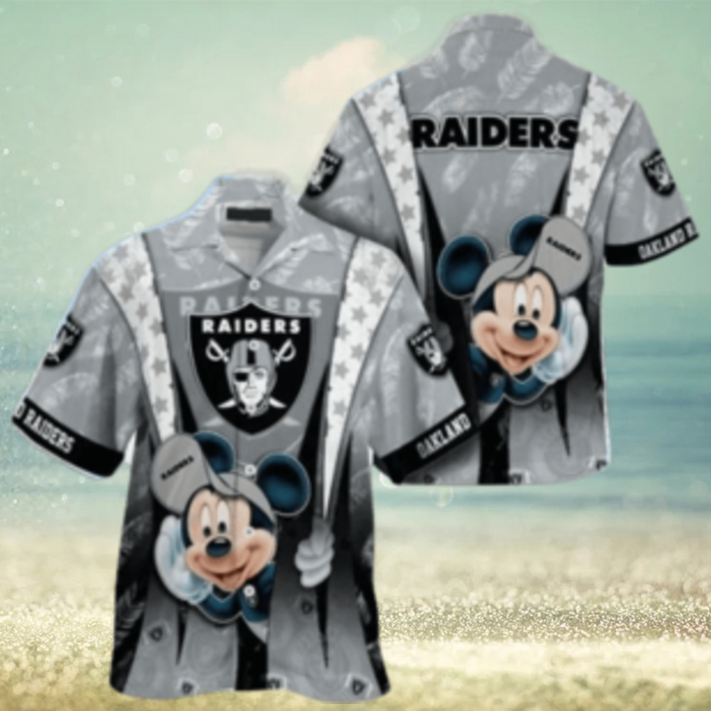 Las Vegas Raiders nfl mickey mouse Hawaiian Shirt custom for fan Las Vegas Raiders nfl mickey mouse Hawaiian Shirt custom for fan
