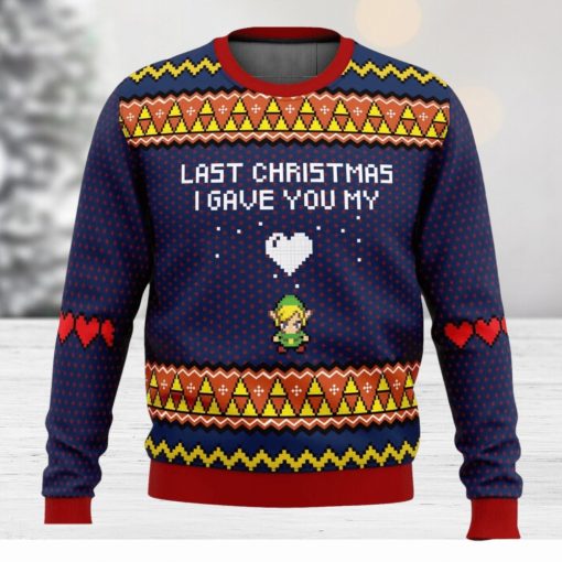 Last Christmas I Gave You My Heart Zelda Ugly Christmas Sweater 3D All Over Printed Christmas Sweater