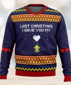 Last Christmas I Gave You My Heart Zelda Ugly Christmas Sweater 3D All Over Printed Christmas Sweater