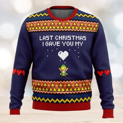 Last Christmas I Gave You My Heart Zelda Ugly Christmas Sweater 3D All Over Printed Christmas Sweater