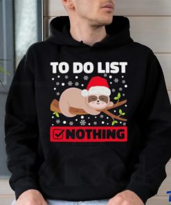 Lazy Sloth To Do List Christmas T Shirt