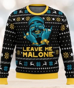 Leave Me Malone Post Malone Ugly Christmas Sweater