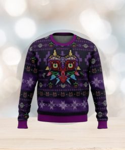 Legend of Zelda Majoras Mask Seamless Pattern Ugly Christmas Sweater