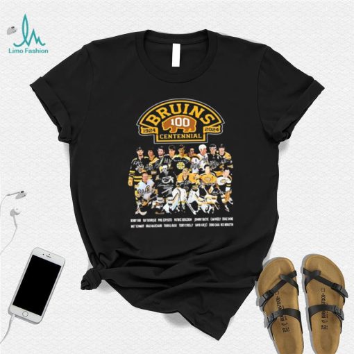 Legends Boston Bruins 100th Centennial 1924 2024 Signatures Shirt