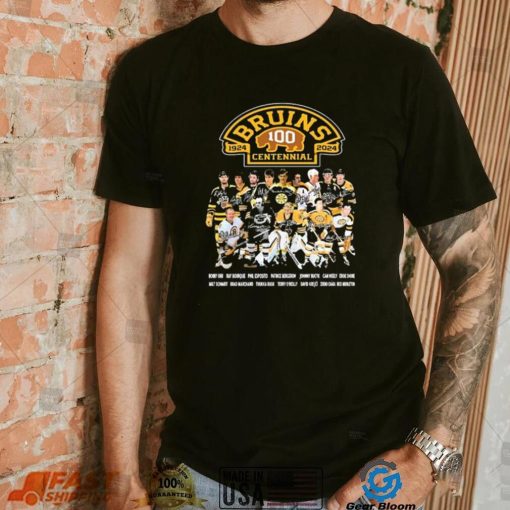 Legends Boston Bruins 100th Centennial 1924 2024 Signatures Shirt