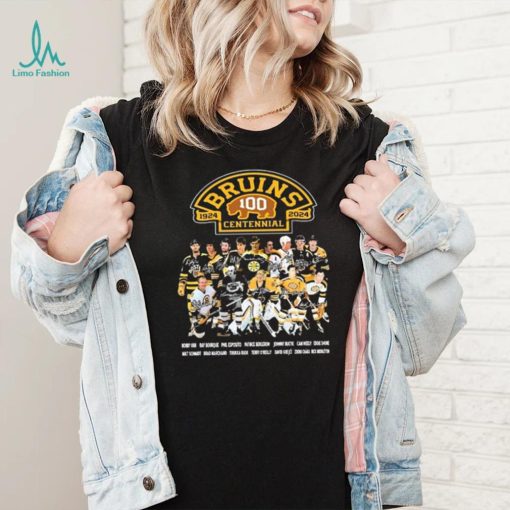 Legends Boston Bruins 100th Centennial 1924 2024 Signatures Shirt