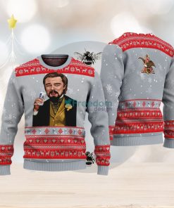 Leonardo Dicaprio Drink Beer Anheuser Busch Grey Funny Ugly Christmas Sweater Gift For Fans