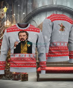 Leonardo Dicaprio Drink Beer Anheuser Busch Grey Funny Ugly Christmas Sweater Gift For Fans