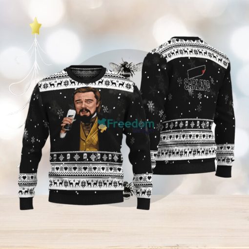 Leonardo Dicaprio Drink Beer Carling Black Funny Ugly Christmas Sweater Gift For Fans