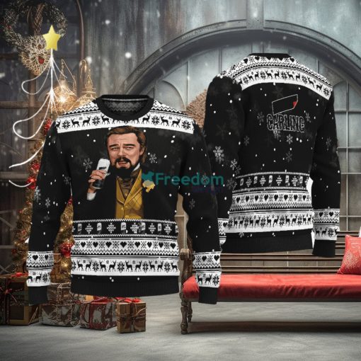 Leonardo Dicaprio Drink Beer Carling Black Funny Ugly Christmas Sweater Gift For Fans