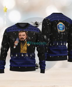 Leonardo Dicaprio Drink Beer Efes Black Funny Ugly Christmas Sweater Gift For Fans