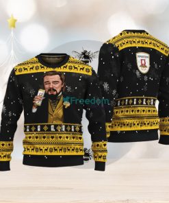 Leonardo Dicaprio Drink Beer Spaten Black Funny Ugly Christmas Sweater Gift For Fans