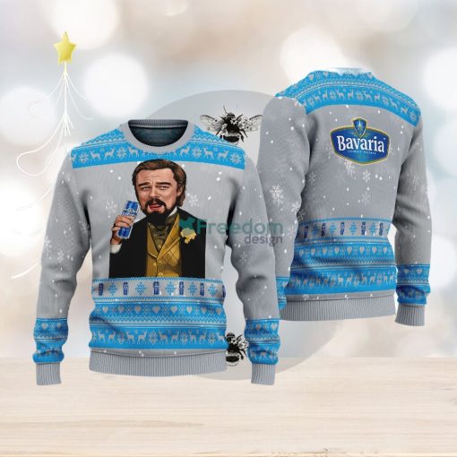 Leonardo Dicaprio Drink Beer bavaria Grey Funny Ugly Christmas Sweater Gift For Fans