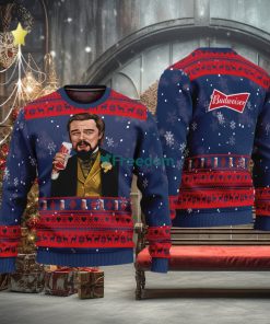 Leonardo Dicaprio Drink Beer budweiser Navy Funny Ugly Christmas Sweater Gift For Fans