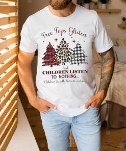 Leopard Plaid Christmas Trees Listen Shirt