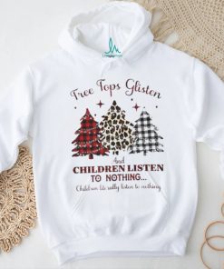 Leopard Plaid Christmas Trees Listen Shirt