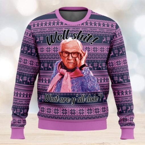 Leslie Jordan Well Shit Ugly Christmas Sweater