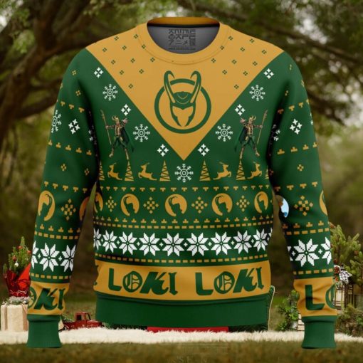 Let Earth Receive Her King Loki Marvel Ugly Christmas Sweater