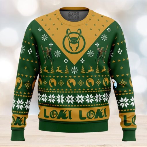 Let Earth Receive Her King Loki Marvel Ugly Christmas Sweater