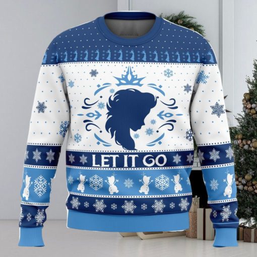 Let It Go Elsa Frozen Disney Ugly Christmas Sweater