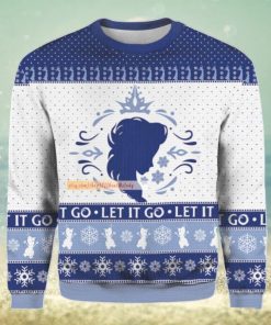 Let It Go Ugly Christmas Sweater, Let It Go Christmas Ugly Sweater Over Print