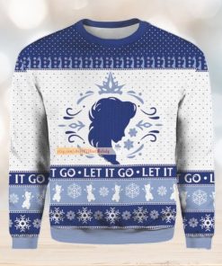 Let It Go Ugly Christmas Sweater, Let It Go Christmas Ugly Sweater Over Print