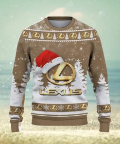 Lexus Logo Wearing Santa Hat Christmas Gift Ugly Christmas Sweater For Men And Women Gift