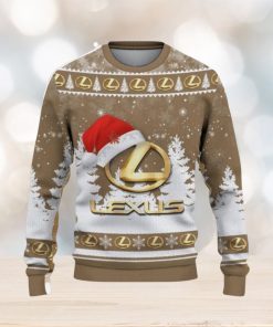 Lexus Logo Wearing Santa Hat Christmas Gift Ugly Christmas Sweater For Men And Women Gift