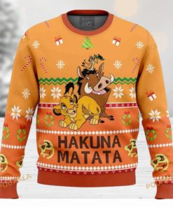 Lion King Pumba Ugly Christmas Sweater, Family & Friends Funny Festive Wear