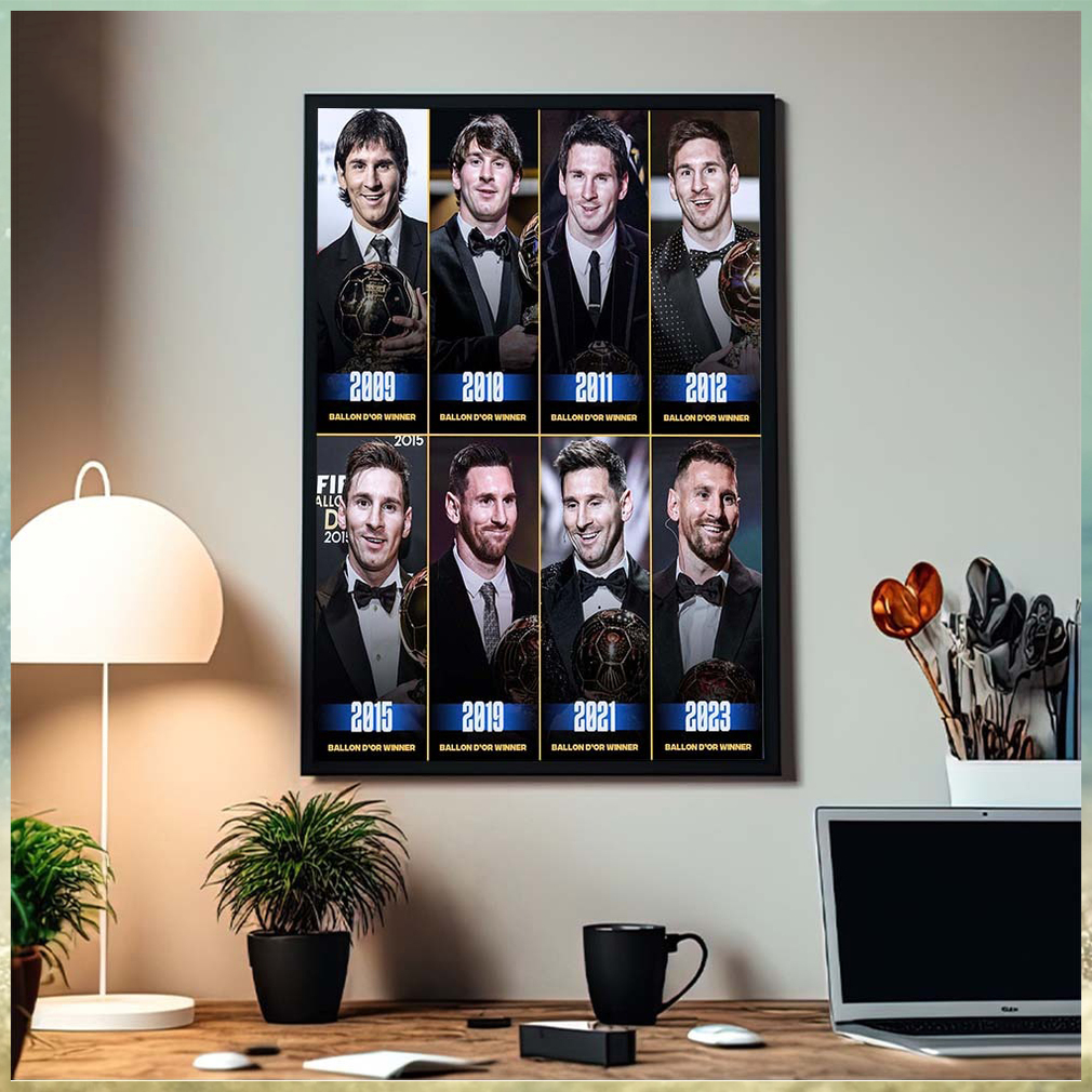 Lionel Messi All Ballon D’Or Winner From 2009 to 2023 Home Decor Poster Canvas Lionel Messi All Ballon D’Or Winner From 2009 to 2023 Home Decor Poster Canvas
