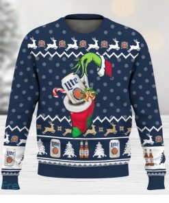 Lite Beer Grinch Hand 3D Sweater Christmas Gift Ugly Christmas Sweater