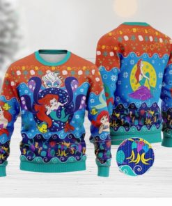 Little Mermaid Ugly Christmas Sweater, Great Gift for Christmas Fans