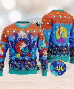 Little Mermaid Ugly Christmas Sweater, Great Gift for Christmas Fans