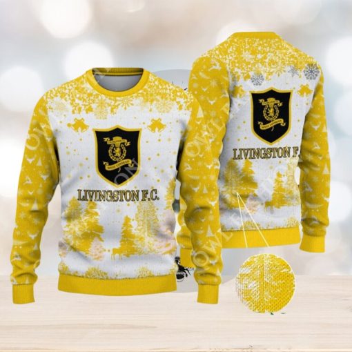 Livingston F.C. SPFL Scottish Snow Fall Pine Ugly sweater