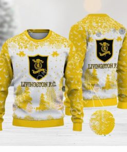 Livingston F.C. SPFL Scottish Snow Fall Pine Ugly sweater