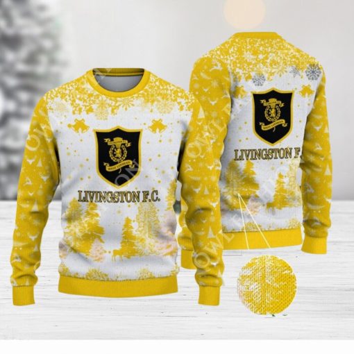 Livingston F.C. SPFL Scottish Snow Fall Pine Ugly sweater