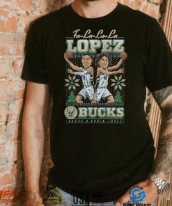 Lopez Brothers Milwaukee Bucks Holiday Lopez Brothers It's Christmas Time Shirt