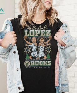 Lopez Brothers Milwaukee Bucks Holiday Lopez Brothers It's Christmas Time Shirt