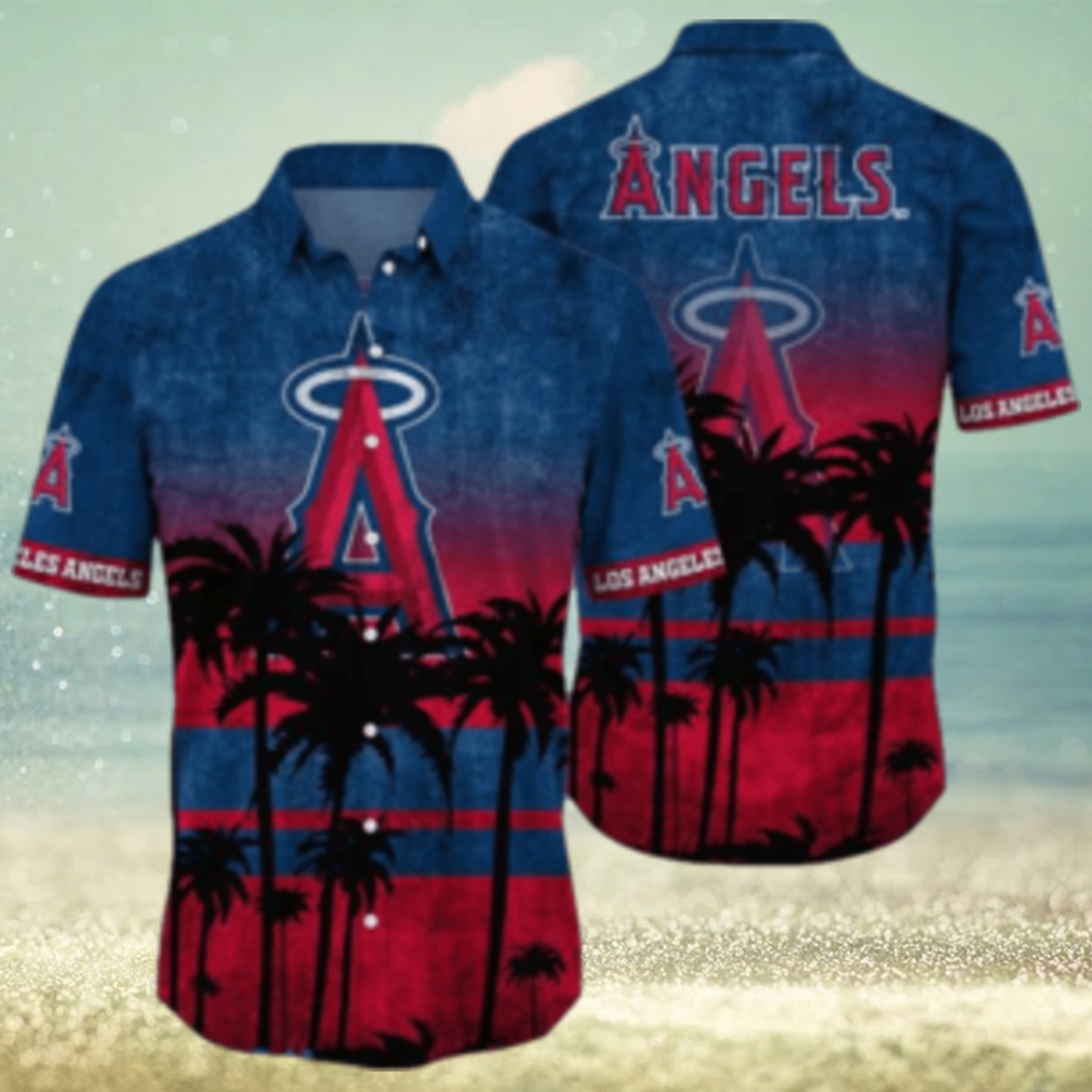 Los Angeles Angels MLB Logo Coconut Tropical Hawaiian Shirt Beach Gift For Fans Los Angeles Angels MLB Logo Coconut Tropical Hawaiian Shirt Beach Gift For Fans