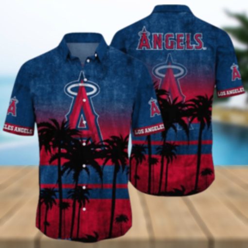 Los Angeles Angels MLB Logo Coconut Tropical Hawaiian Shirt Beach Gift For Fans