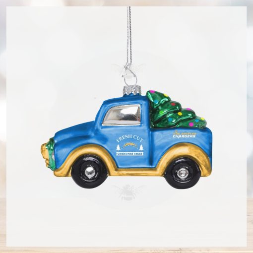 Los Angeles Chargers Blown Glass Truck Ornament