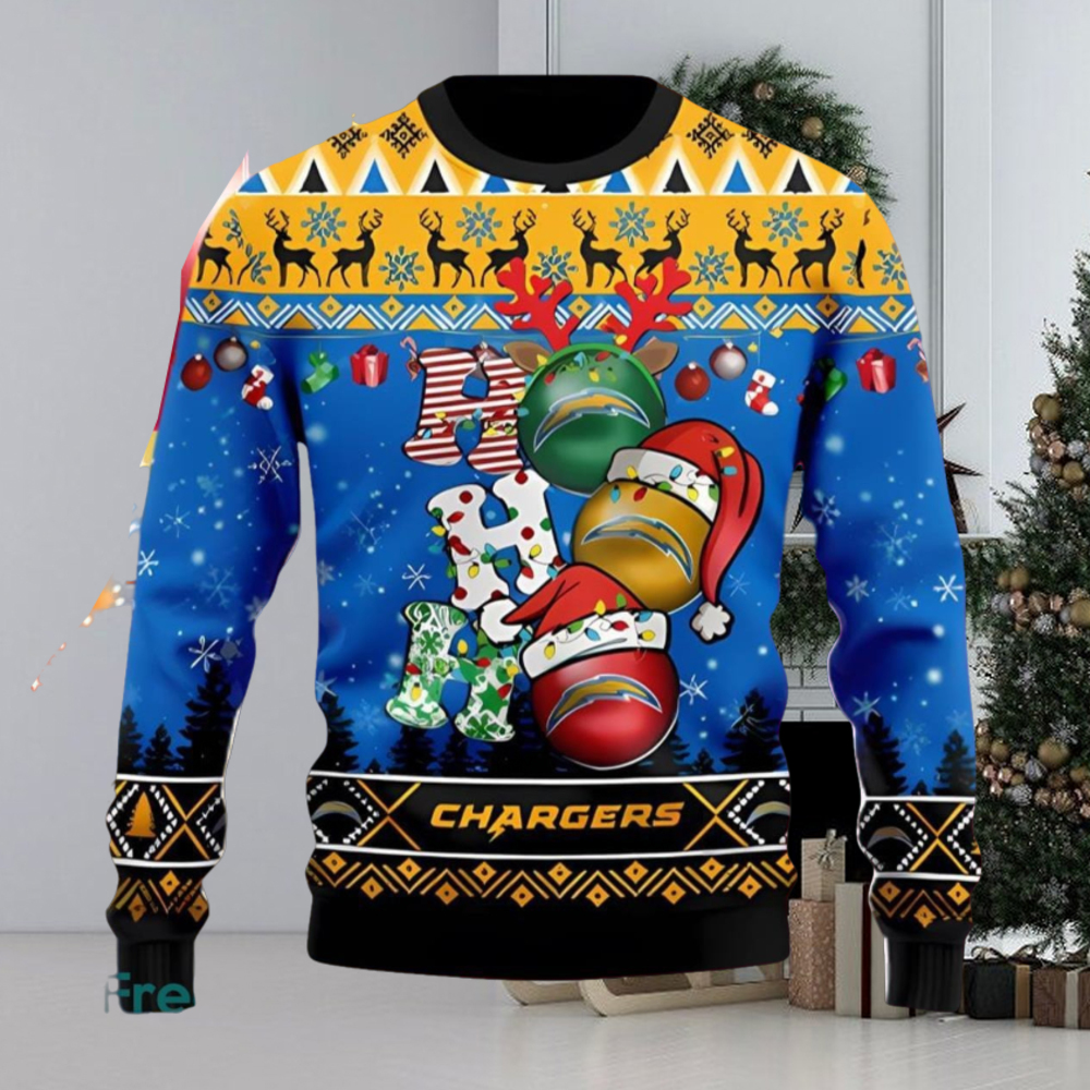 Chargers christmas sweater deals with lights