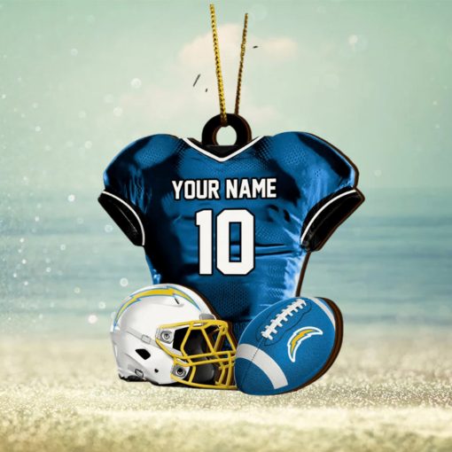 Los Angeles Chargers NFL Sport Ornament Custom Name And Number