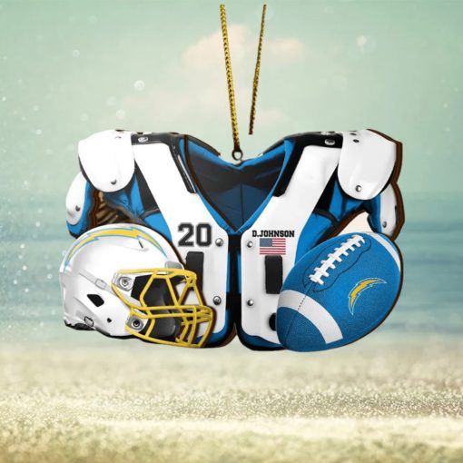 Los Angeles Chargers NFL Sport Ornament Custom Your Name And Number