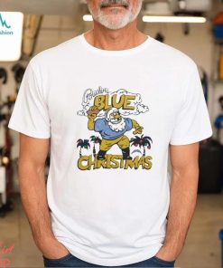 Los Angeles Chargers fowder blue Christmas retro shirt