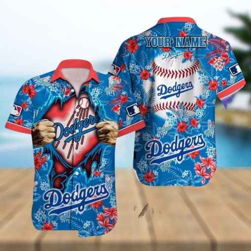 Los Angeles Dodgers MLB Custom Name Aloha 3D Hawaiian Shirt Summer Gift