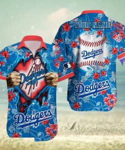 Los Angeles Dodgers MLB Custom Name Aloha 3D Hawaiian Shirt Summer Gift