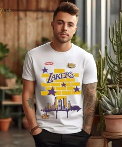 Los Angeles Lakers Mitchell & Ness x Tats Cru Hardwood Classics City T Shirt
