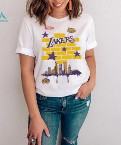 Los Angeles Lakers Mitchell & Ness x Tats Cru Hardwood Classics City T Shirt